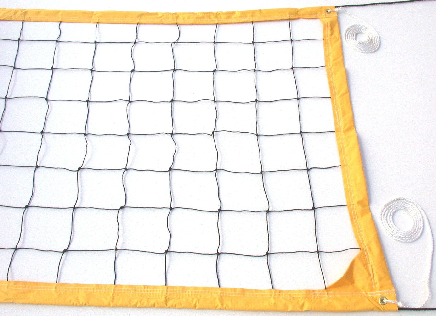 VRRY-Deluxe Volleyball Net Twisted Rope Yellow Vinyl